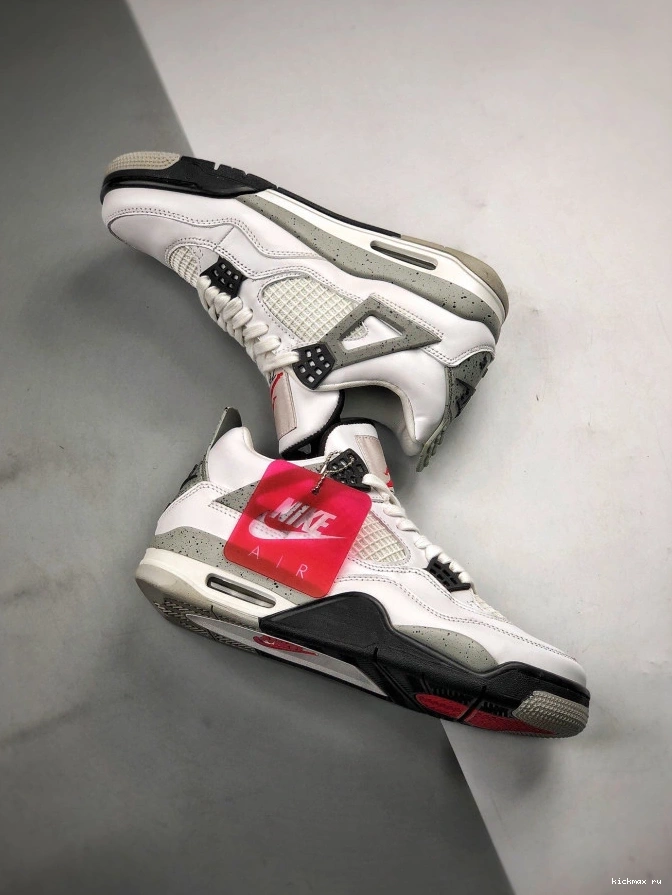 Rep MAX OG Air 4 (nike) White Jordan 840606-192 Cement 0715